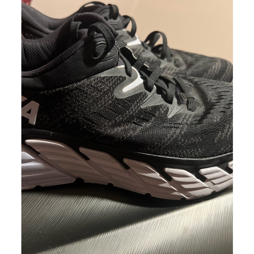 Hoka Black and White Running Shoes
